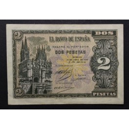 1938- 30 ABRIL - SERIE F - 2 PESETAS - BURGOS