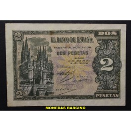 1938- 30 ABRIL - SERIE L - 2 PESETAS - BURGOS