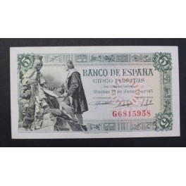 1945- CAPITULACIONES - SERIE G - 5 PESETAS