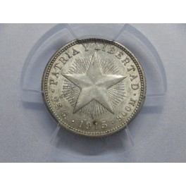 1915 - DIEZ CENTAVOS  - MS62 - CUBA