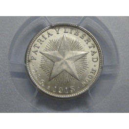 1915 - 10 CENTAVOS  - MS64 - CUBA