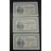 1940- PELAYO - SERIE A - 50 PESETAS - 3 BILLETES