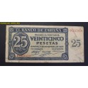 1936- BURGOS -SERIE O - 25 PESETAS- BANCO ESPA&Ntilde;A