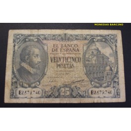 1940- HERRERA -SERIE B -25 PESETAS- BANCO ESPA&Ntilde;A 