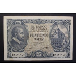 1940- HERRERA -SERIE D -25 PESETAS- BANCO ESPA&Ntilde;A 