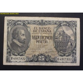 1940- HERRERA -SERIE F -25 PESETAS- BANCO ESPA&Ntilde;A 