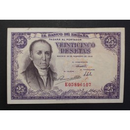 1946- ESTRADA -SERIE E -25 PESETAS- BANCO ESPA&Ntilde;A 