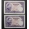 1954- ALBENIZ - SERIE M- 25 PESETAS -2 BILLETES