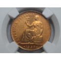 1937 - MS 65 + RD - 2&ordf; REPUBLICA - 50 CENTIMOS