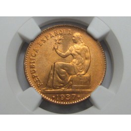 1937 - MS 66 RD - RECTANGULOS - 50 CENTIMOS