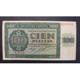 1936- BURGOS -SERIE E -100 PESETAS - ESPA&Ntilde;A  