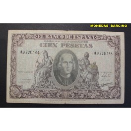 1940- COLON - SERIE A - 100 PESETAS - MADRID