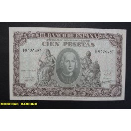 1940- COLON - SERIE F - 100 PESETAS - MADRID