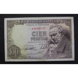 1946- GOYA - SERIE A -100 PESETAS- BANCO ESPA&Ntilde;A  