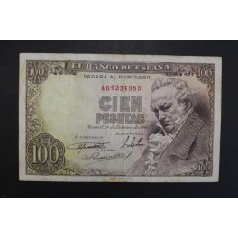 1946- GOYA - SERIE A -100 PESETAS- BANCO ESPA&Ntilde;A  