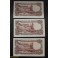 1970- FALLA -SERIE 6X - 100  PESETAS - MADRID - 3 BILLETES