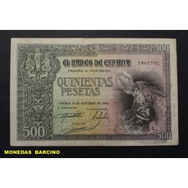 1940- CONDE ORGAZ - SIN SERIE - 500 PESETAS 