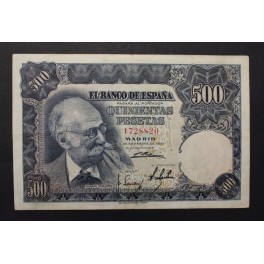 1951- BENLLIURE -SIN SERIE - 500 PESETAS- MADRID