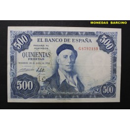 1954- ZULOAGA - SERIE G -500 PESETAS - MADRID
