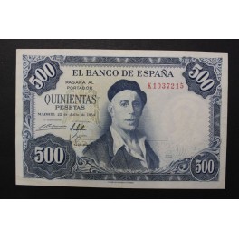 1954- ZULOAGA - SERIE K - 500 PESETAS - MADRID