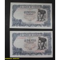 1971-VERDAGUER -SERIE 1P-500 PESETAS-2 BILLETES