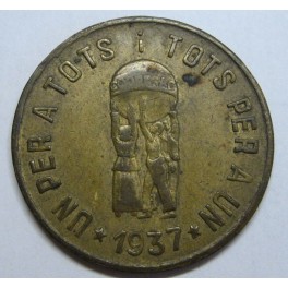 IGUALADA - COOPERATIVA- 10 CENTIMOS- 1937