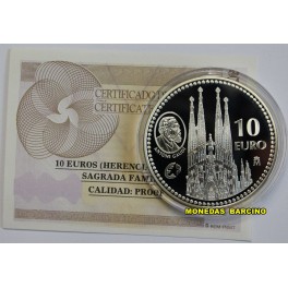 2010- SAGRADA FAMILIA-10 EUROS - ESPA&Ntilde;A -PLATA