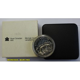 1980- OSO POLAR - 1 DOLLAR - CANADA - PLATA