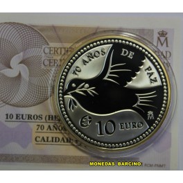 2015- PAZ -10 EUROS - ESPA&Ntilde;A - PLATA