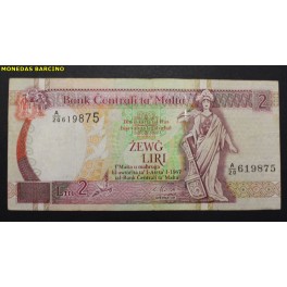 1994- MALTA - 2 LIRE - BOELLO - BILLETE 