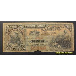 1890- SAILOR - 5 MIL REIS - BRASIL - CAPICUA