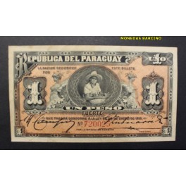 1916- PARAGUAY - 1 PESO - MUJER - ZUBIZARRETA