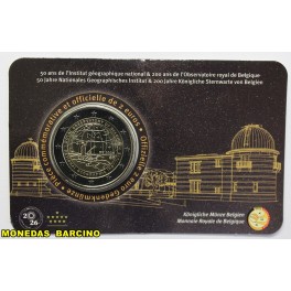 2026-ASTRONOMIA -2 EUROS- BELGICA - COINCARD - FRANCES