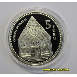 2010- HUESCA - 5 EUROS - ESPA&Ntilde;A- PLATA- CATEDRAL