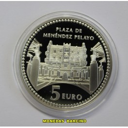 2010- MELILLA - 5 EUROS - ESPA&Ntilde;A- PLATA-PELAYO