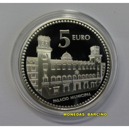 2010- ALICANTE - 5 EUROS -ESPA&Ntilde;A- PLATA- PALACIO