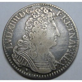1709 -D - LYON - LUIS XIIII - 1/2 ECU AUX 3 COURONNES