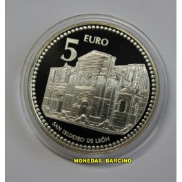 2011- LEON - 5 EUROS- ESPA&Ntilde;A- ISIDORO - PLATA