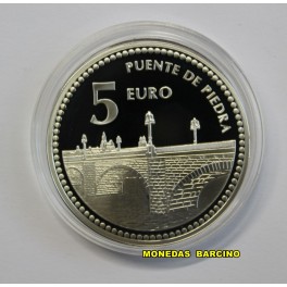 2011- LOGRO&Ntilde;O- 5 EUROS- ESPA&Ntilde;A- PIEDRA - PLATA