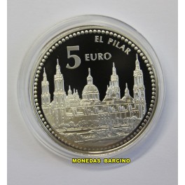 2011- ZARAGOZA- 5 EUROS- ESPA&Ntilde;A- PILAR -PLATA