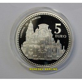 2011- MURCIA - 5 EUROS- ESPA&Ntilde;A- CATEDRAL -PLATA