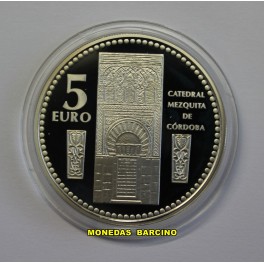 2011- CORDOBA - 5 EUROS-PLATA- ESPA&Ntilde;A- MEZQUITA 