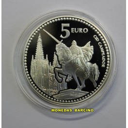 2011- BURGOS - 5 EUROS- PLATA - ESPA&Ntilde;A -EL CID 