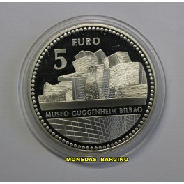 2011- BILBAO -5 EUROS-PLATA- ESPA&Ntilde;A -GUGGENHEIM