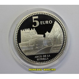 2011- CACERES -5 EUROS-PLATA- ESPA&Ntilde;A - ARCO