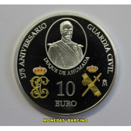 2019- GUARDIA CIVIL- 10  EUROS - PLATA - ESPA&Ntilde;A 