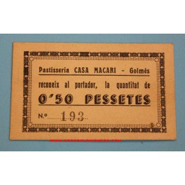 GOLMÉS- 0,50 PTS- - www.casadelamoneda.com