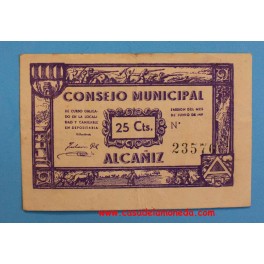  ALCAÑIZ- TERUEL- 25 cts-www.casadelamoneda.com