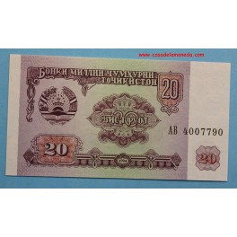 1994 TAJIKISTAN- 20 rublos- www.casadelamoneda.com