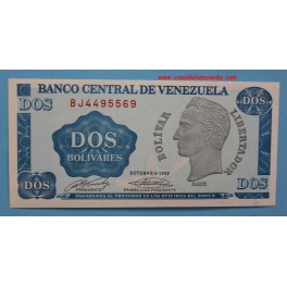 1989 - VENEZUELA - 2 BOLIVARES - www.casadelamoneda.com